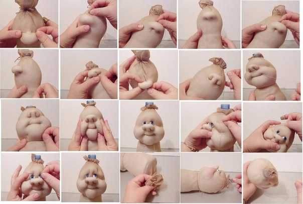 Как из капрона сделать лицо для куклы